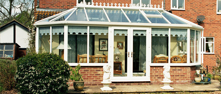 Edwardian conservatory showcasing symmetry and generous space