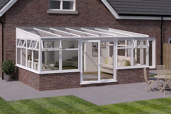 Lean-to conservatory with modern glazing and abundant natural light